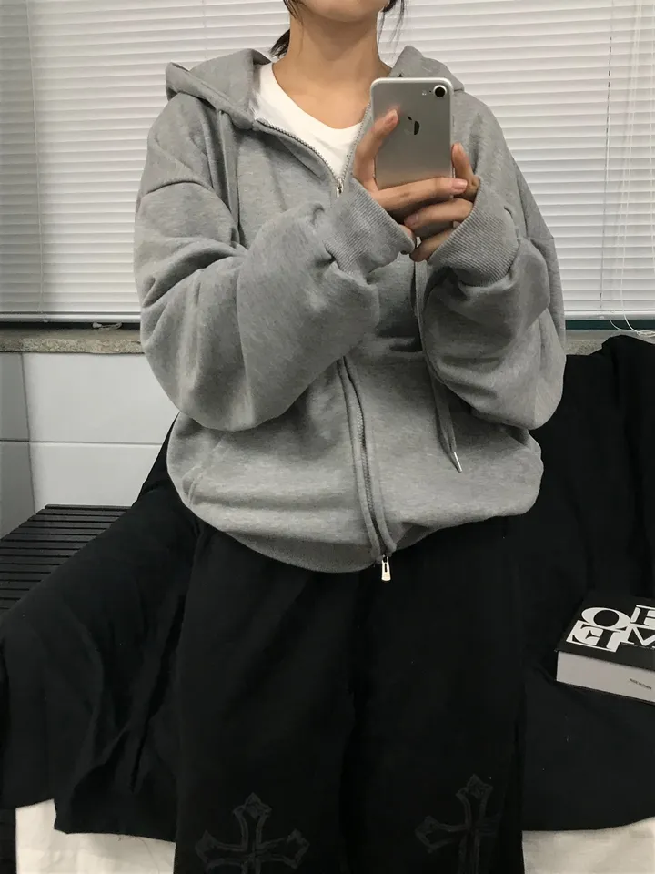 (1+1/교복템)당일출고🚛Avocado basic over two way zip- up - 7color 상세 이미지 24