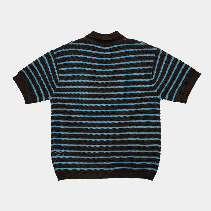 [온트추천] (UNISEX) 모리 스트라이프 카라 반팔 가디건 상세 이미지 53