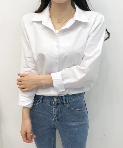 기본 루즈핏 면 남방