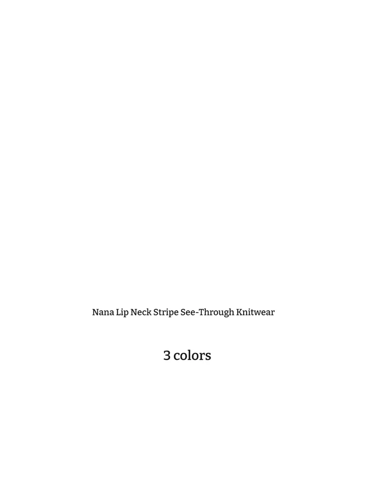 나나 시스루 스트라이프 루즈핏 입술넥 니트 3color 상세 이미지 7
