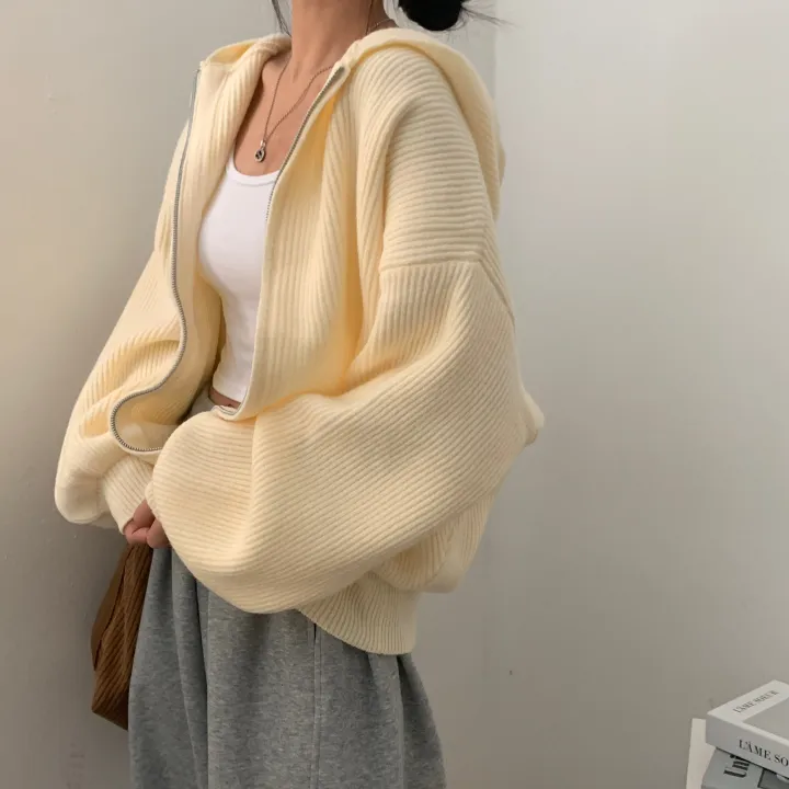 [후기보장✨/폭닥소재] 포근핏, 왕루즈핏 투웨이 니트 후드집업,점퍼 - 5color 상세 이미지 13