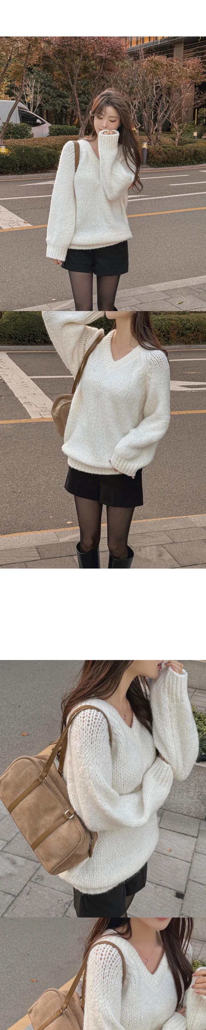 [안감 털날림❌/하이넥 버클⭕] 에티오 하이넥 더블버클 지퍼 가죽포인트 허리버클 양털 페이크레더 무스탕 상세 이미지 18