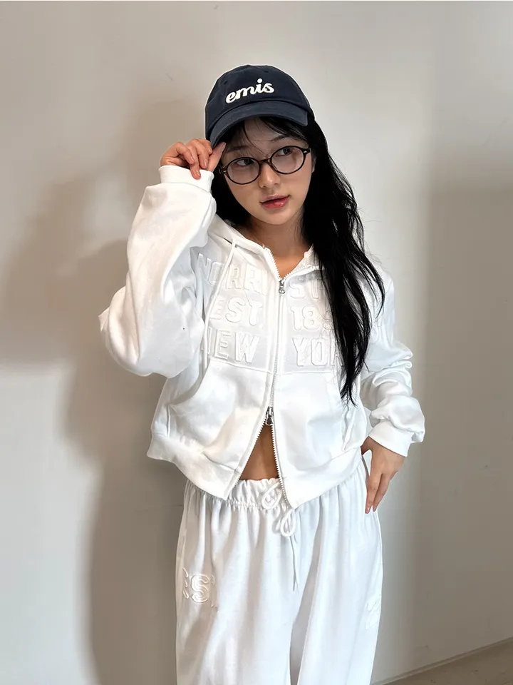 [단품/세트] 이스턴 패치 후드집업 + 와이드 팬츠 트레이닝 셋업 - 3color 상세 이미지 14