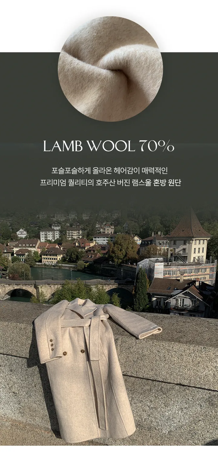 [자체제작/1만장돌파!/S-L] 브랜던 프리미엄 더블 울 핸드메이드 롱 코트 상세 이미지 11