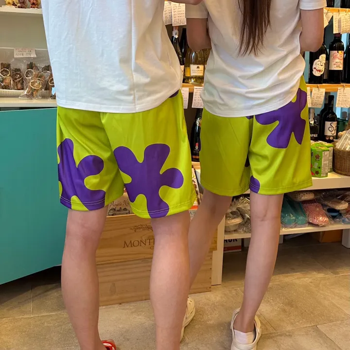 🐺뚱이/커플템🐰뚱이 스펀지밥 캐릭터 남자 여자 커플 신혼 바닷가룩 시밀러룩 키치 큐티 유니크 비치팬츠 상세 이미지 9