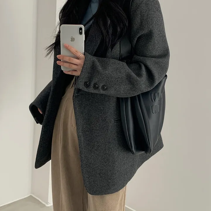 [wool100%/브랜드공정]  윈터 싱글 투버튼 카라 리얼 울 자켓 블레이저 - jk 상세 이미지 35