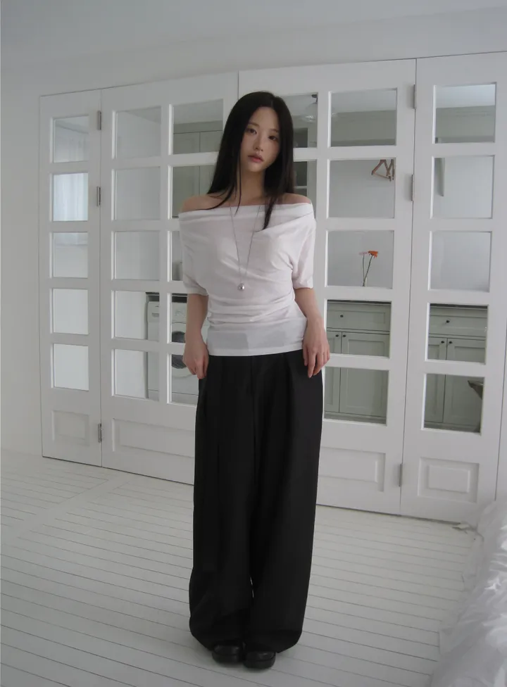 반팔 티셔츠 모델 착용 이미지-S1L36