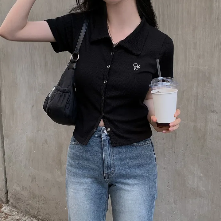 [드디어반팔출시!!/아이보리 당일출고🎉] 자체제작 #크치Made 반팔 ver. 웨하스 슬림핏 카라 골지 반팔 니트 가디건 - cd 상세 이미지 100