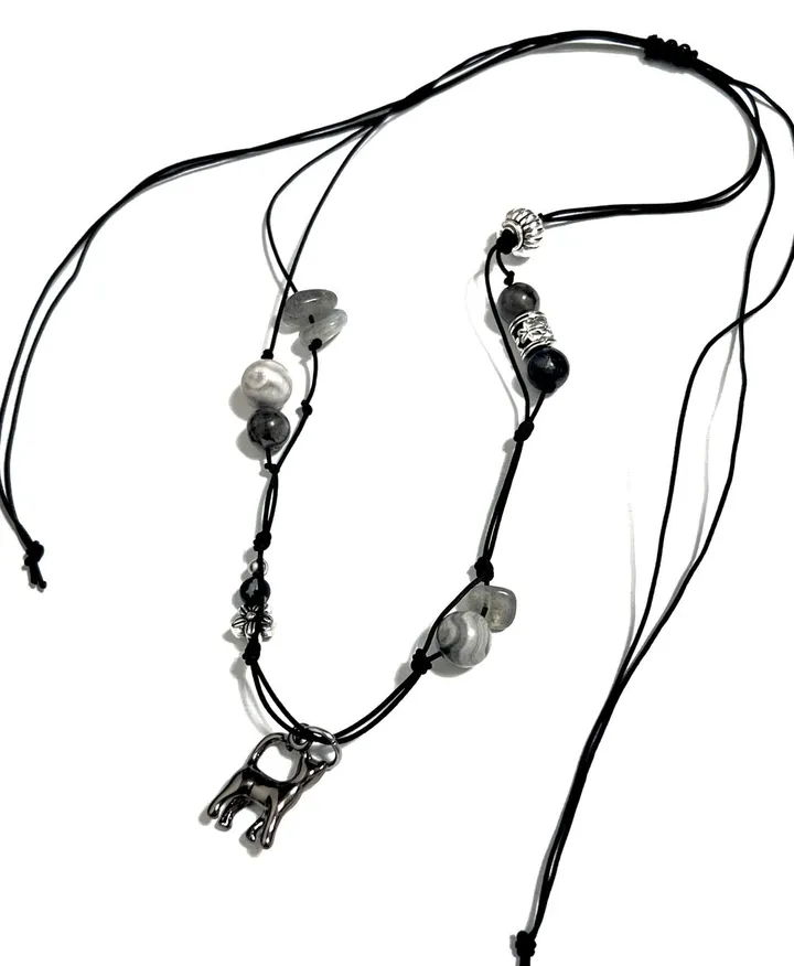 [자체제작] [주문폭주] ❥❥ Dark matter  Necklace (Cat Ver.) 고양이 원석 목걸이 상세 이미지 10