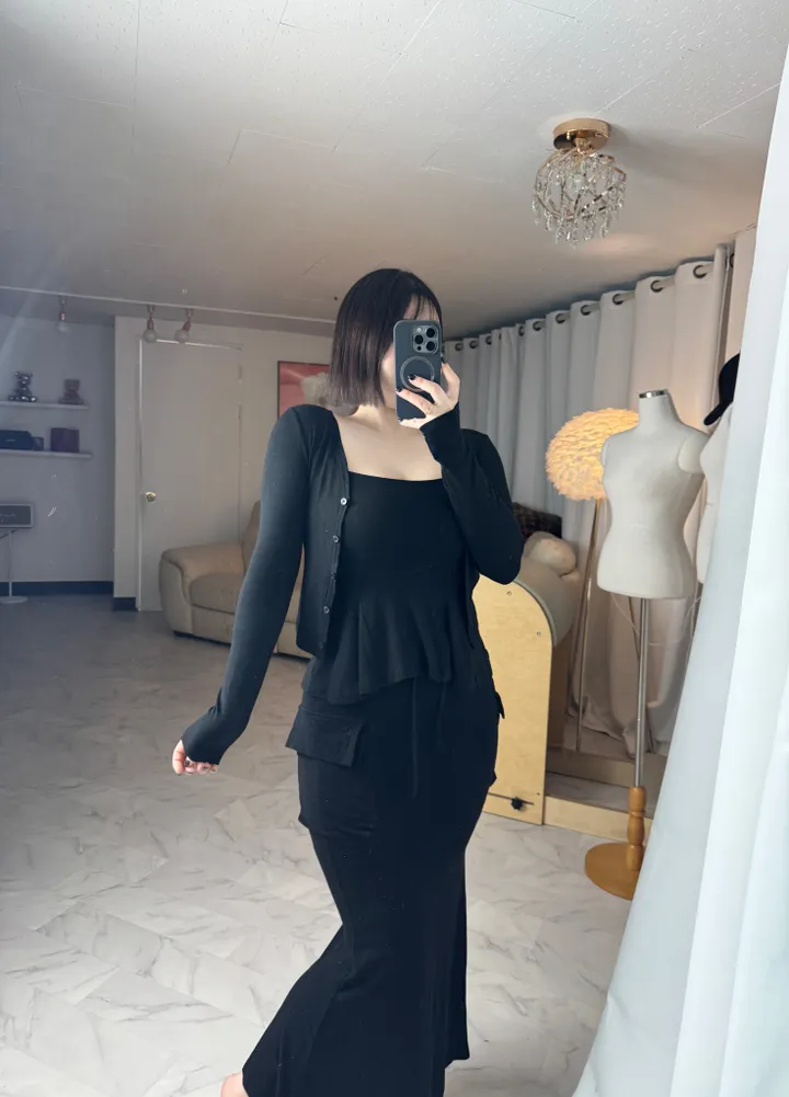 플레어 나시 가디건 투피스 세트 상세 이미지 28