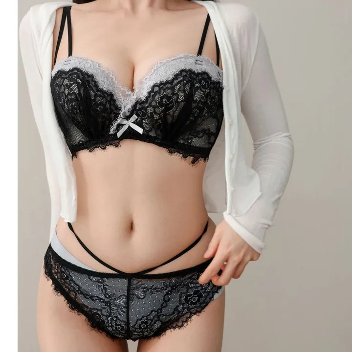 블랙프라속옷세트 뽕브라 왕뽕속옷 섹시 연말 크리스마스 스트랩 상세 이미지 17