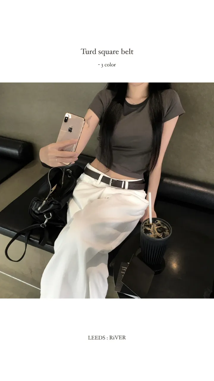 [*코디활용🤎]터드 사각 벨트 : turd square belt - 3 color 상세 이미지 2