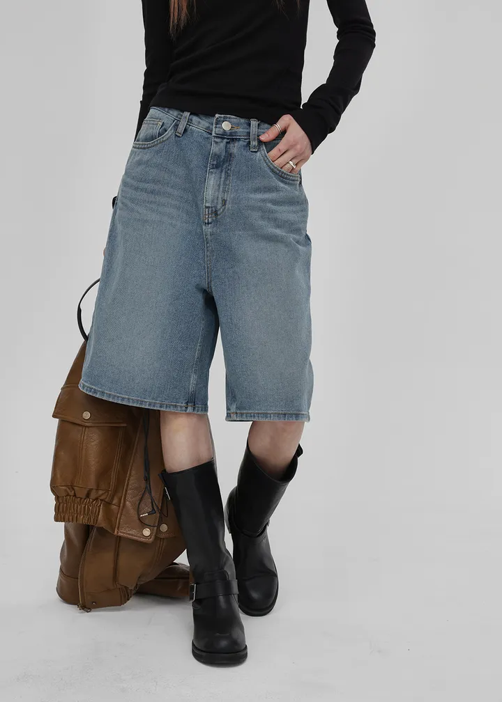 [2천장판매] [B-DENIM] WASHING HALF PANTS 023 상세 이미지 32