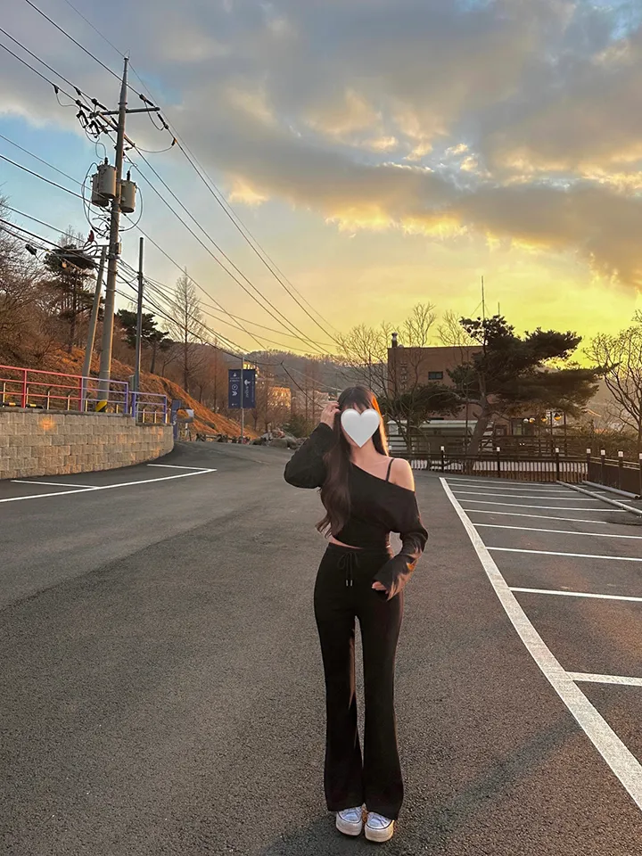 황금비율 2단기장 y존부각X 부츠컷 트레이닝 팬츠 밴딩 부츠컷레깅스 나팔바지 추리닝 트레이닝팬츠 상세 이미지 15
