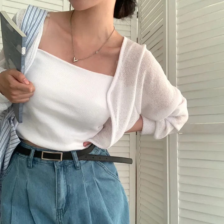 [햇빛차단☀️/블랙 당일출고!] 자체제작 #크치Made 순애 린넨 세미 크롭 볼레로 여름가디건 - cd (장마룩,워터밤,흠뻑쇼 필수템) 상세 이미지 110