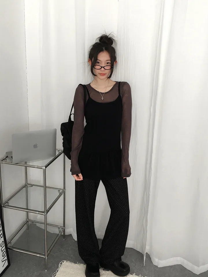 (3일)최저가❣️[레이어드잇템🖤갓성비!/국내제작! 프릴 캉캉 레이어드나시 롱 이너나시 발레코어]  큐트프릴레이어드롱나시 상세 이미지 29