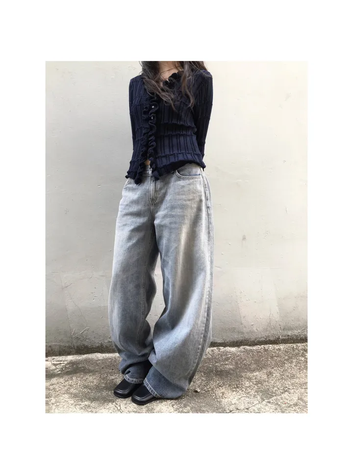 ruffle lyocell knit cardigan (2color) / 러플 라이오셀 니트 가디건 상세 이미지 6