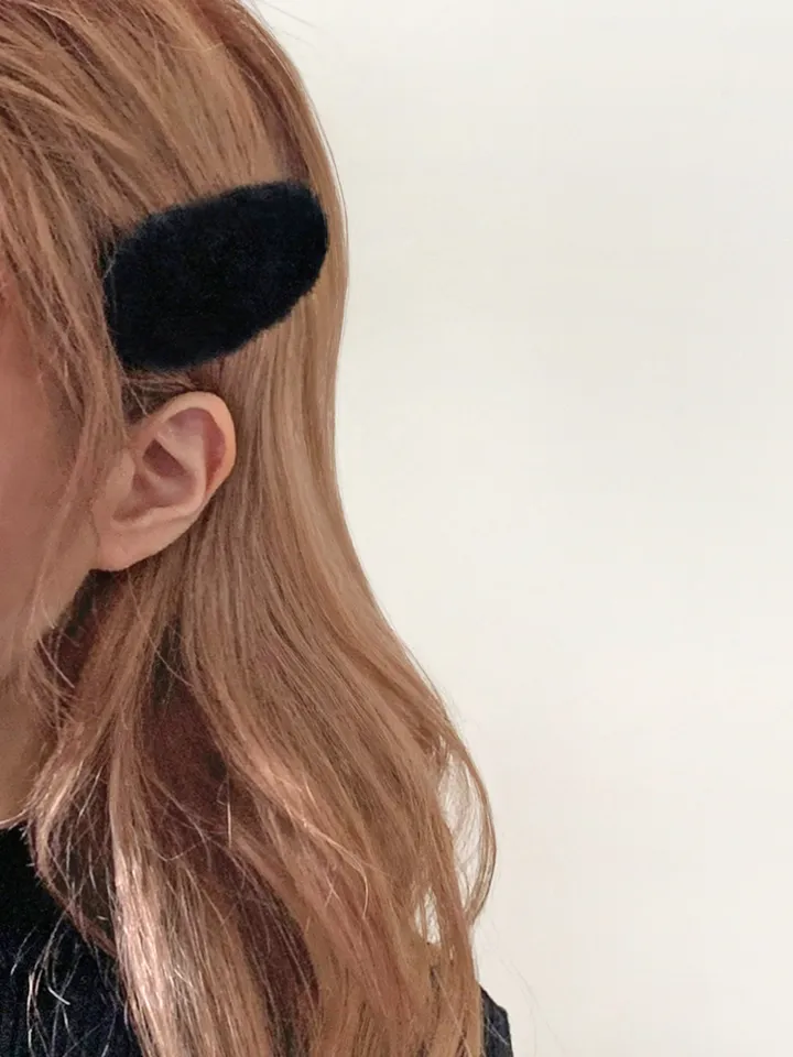 [당일출고/6color] 퐁퐁 페이크퍼 키치한 빅 밍크 퍼 삼각 겨울 연말룩 옆머리 똑딱핀 헤어핀 *2개 이상 구매 시 할인 상세 이미지 13
