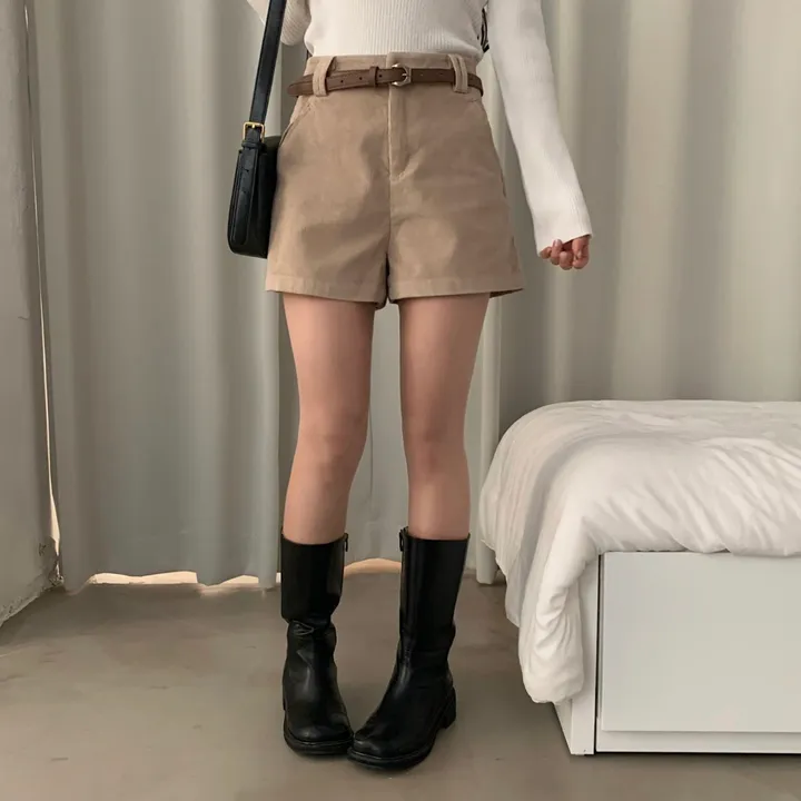 [벨트SET/말라핏!] 스윗 골덴 코듀로이 반바지 숏팬츠 - 3color 상세 이미지 8