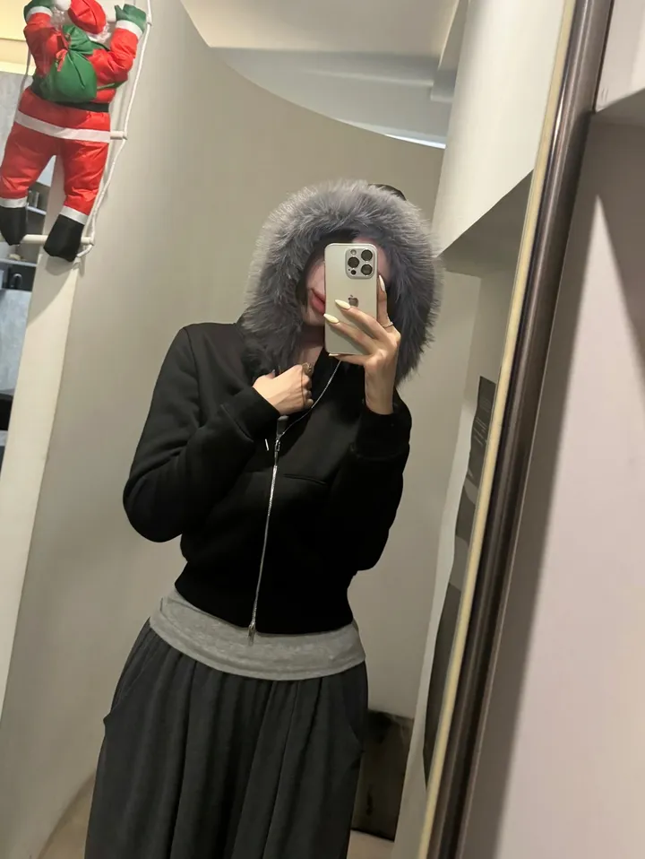 [희귀소장템/핏보장!] 슬림핏 차콜퍼 기모 후드집업 / 네오프렌 후드 상세 이미지 6