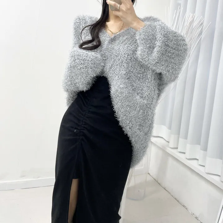 [얼굴 형광등ღ] 솔잎 루즈 박시 가디건 앙고라가디건 루즈가디건 상세 이미지 19