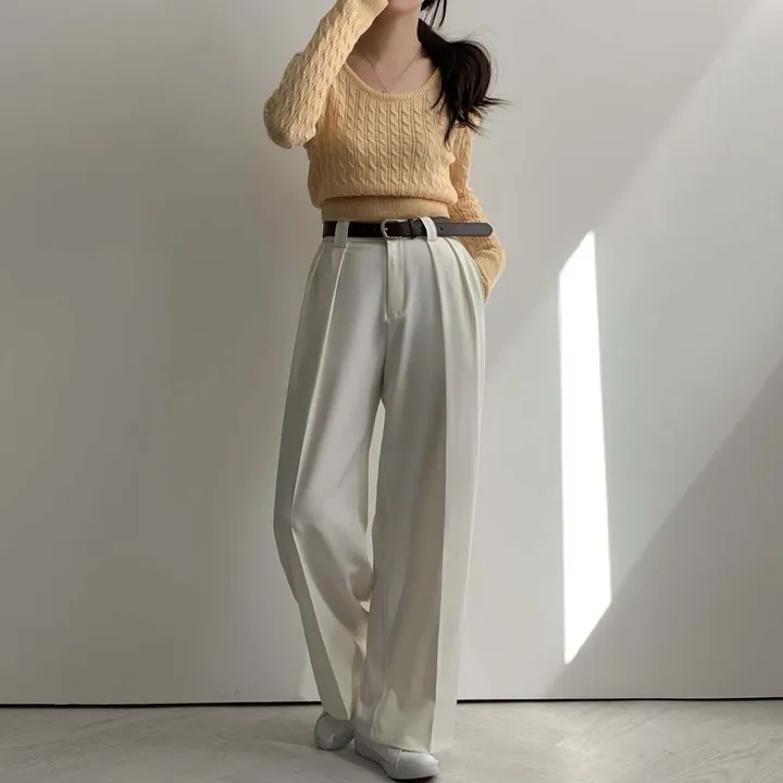 [영상인증✨/벨트set]보정이 필요없는, 차르르 일자 와이드핏의 정석 슬랙스 벨트set팬츠 - 5color 상세 이미지 43