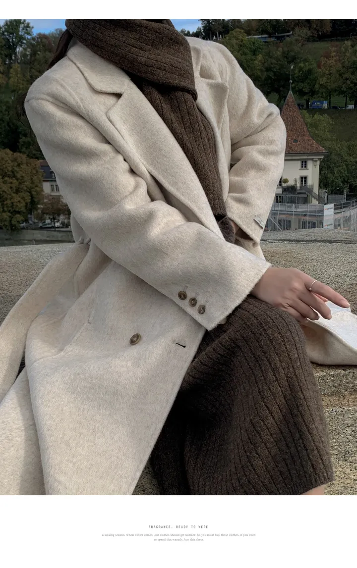 [자체제작/1만장돌파!/S-L] 브랜던 프리미엄 더블 울 핸드메이드 롱 코트 상세 이미지 129