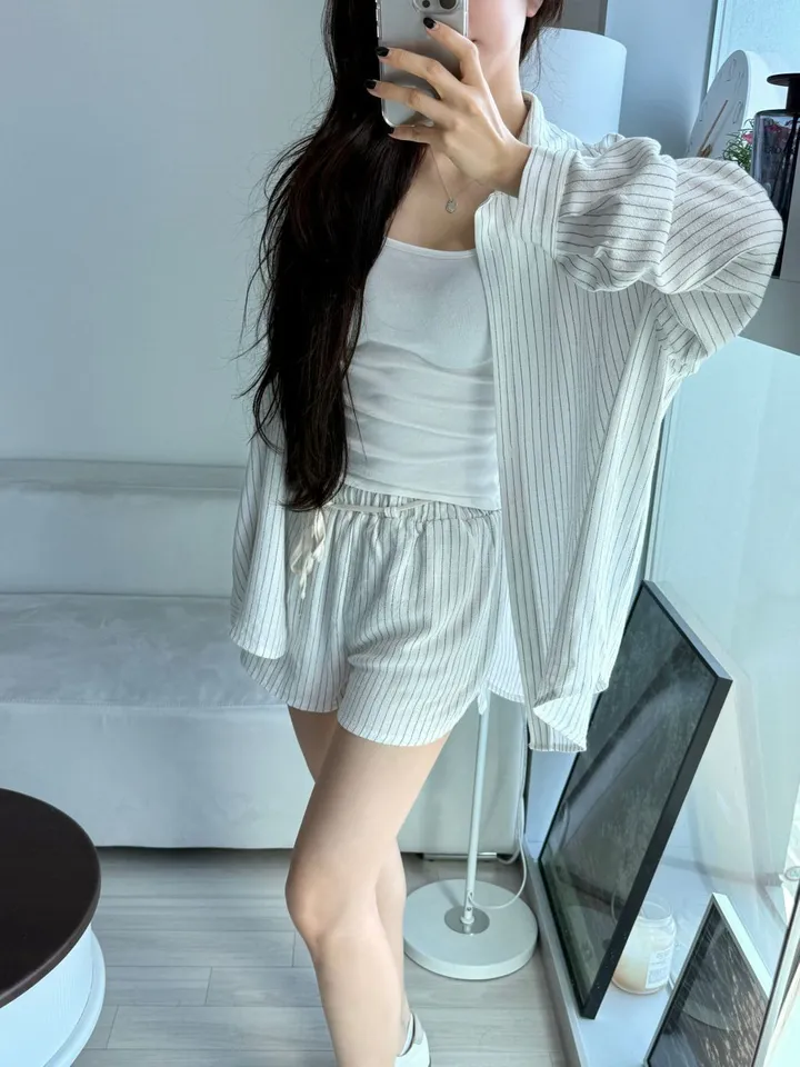 스트라이프 린넨셔츠 셋업(당일/단품가능) 상세 이미지 22