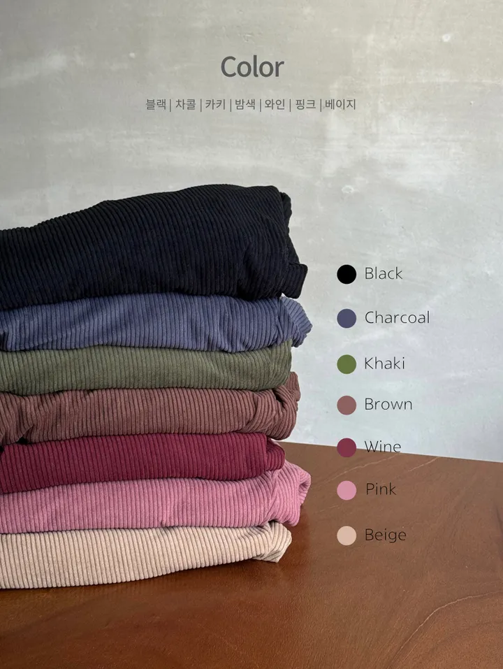 [데일리/*핏보장*] 코듀로이 골덴 핀턱 밴딩 팬츠 - 7colors (맞주름 허리 밴딩 와이드팬츠 롱다리핏 골반보장) 상세 이미지 6