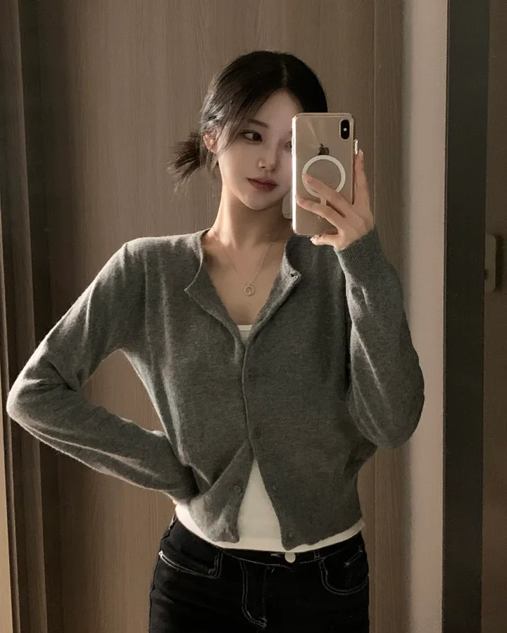[봄신상🍃/7col] 캐시미어 베이직 슬림핏 무지 가디건 상세 이미지 19