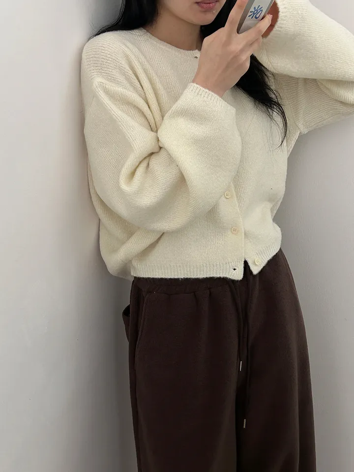 MD픽💜 엘가 라운드 세미크롭 니트 가디건(9color) 상세 이미지 43
