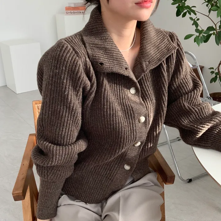 [주문폭주🔥BEST🤎/6col/고퀄리티] 미엘 캐시니쥬 카라 폴라 니트 가디건 상세 이미지 11