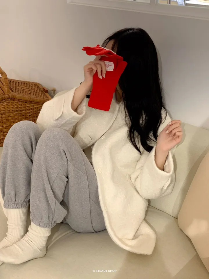 [울코트/울40%/누빔] 코지 부클코트 하프코트 코트 (3colors) 상세 이미지 29