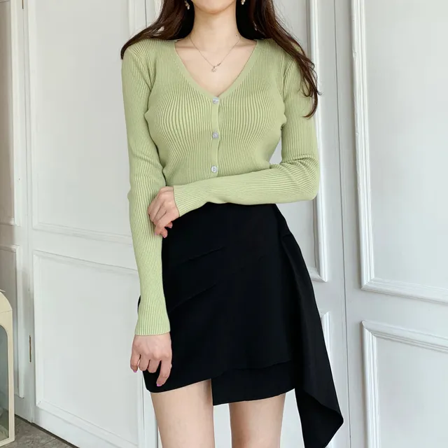 [묶음할인] 소프트 촉감 브이넥 글램핏 골지 가디건 ﻿아이보리 베이지 블랙 연두 소라 핑크 연보라 와인 카키 겨자 에메랄드 개강룩 새내기룩 봄 벚꽃룩 꽃놀이룩 개강여신 상세 이미지 48