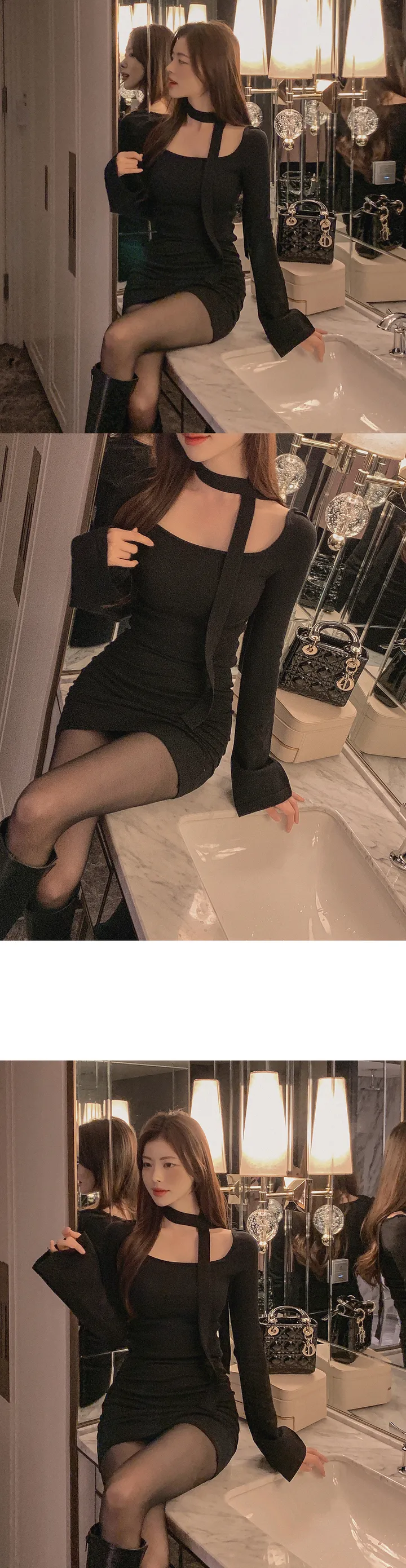 [고퀄/퍼자켓/하객룩] 로민 노카라 라운드넥 금장버튼 더블버튼 포켓 페이크퍼 오픈 자켓 상세 이미지 23