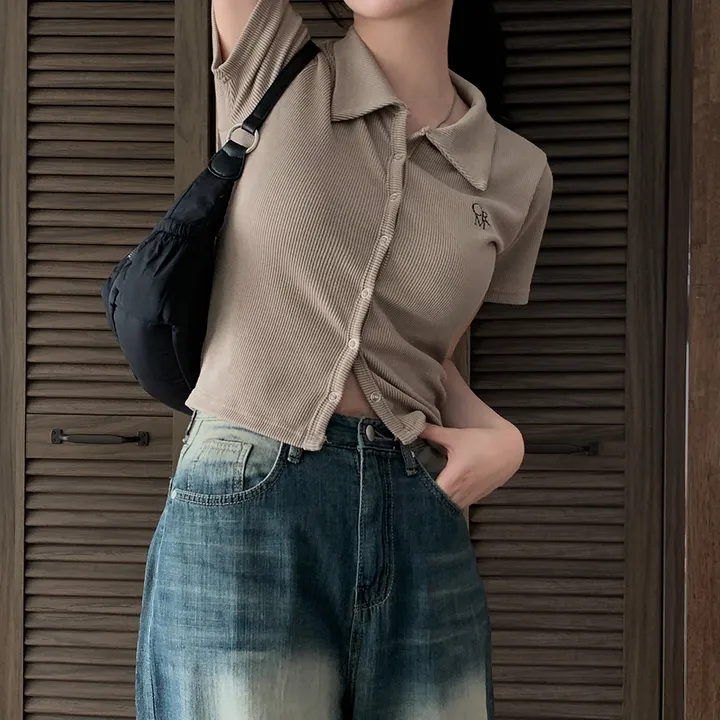 [드디어반팔출시!!/아이보리 당일출고🎉] 자체제작 #크치Made 반팔 ver. 웨하스 슬림핏 카라 골지 반팔 니트 가디건 - cd 상세 이미지 67