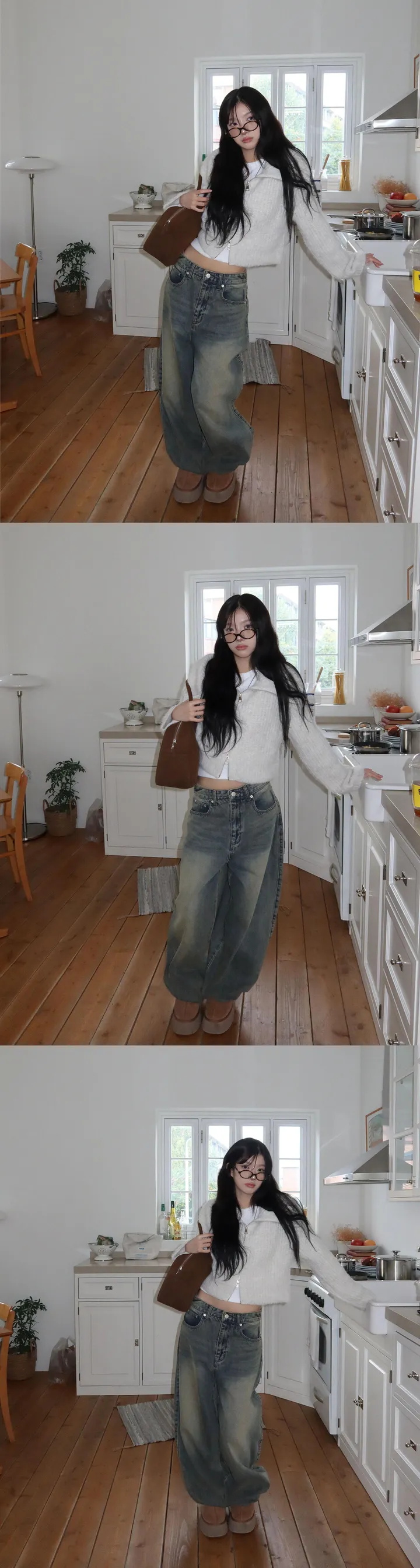 [MD추천🖤] 벌룬핏 워싱 로우라이즈 와이드 데님 pt - 3color 상세 이미지 21