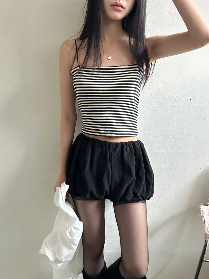 민소매 모델 착용 이미지-S1L48