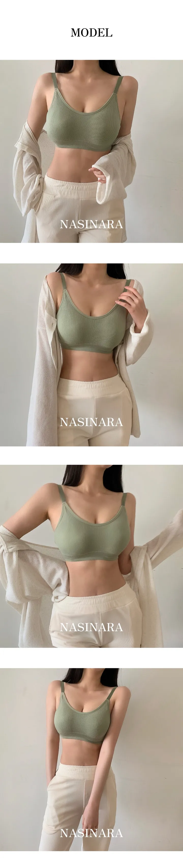 💙2개구매할인💙편안 노와이어 브라탑 브라렛 스포츠브라 캡내장 나시 브라 상세 이미지 4