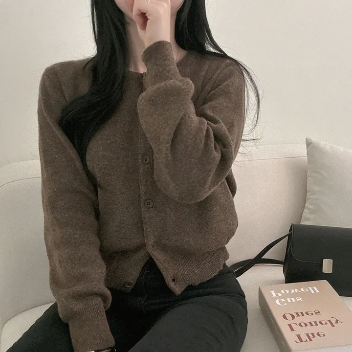 봄필수템 [브이넥/라운드넥] 소장각 라운드 브이넥 기본핏 긴팔 가디건 상세 이미지 77