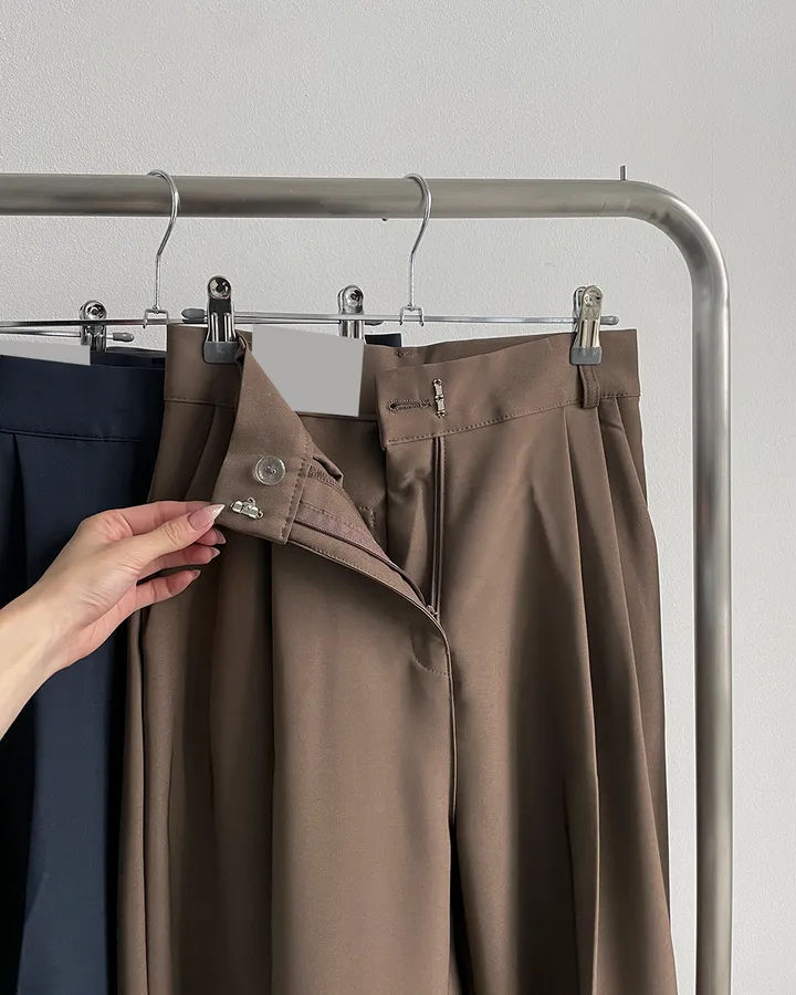 [~3XL/2기장] 르네상스 모더니즘 더블 핀턱 통 와이드 루즈핏 슬랙스 긴바지 롱팬츠 상세 이미지 73