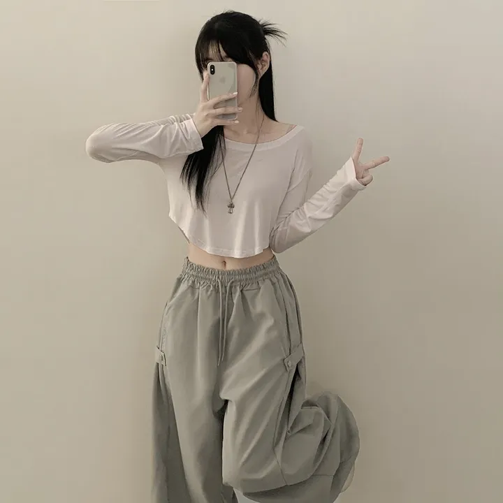 [남녀공용/스냅버튼🩶] 하체커버! 바스락 사이드핀턱 투웨이 조거 와이드 트레이닝 스트링 밴딩 폴딩 벌룬 롱팬츠 빅사이즈 상세 이미지 6