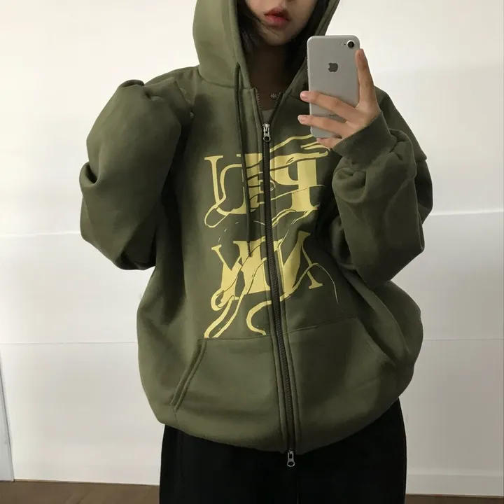 (기모선택/국내)Punk Two way Hooded zip-up - 3color 상세 이미지 25