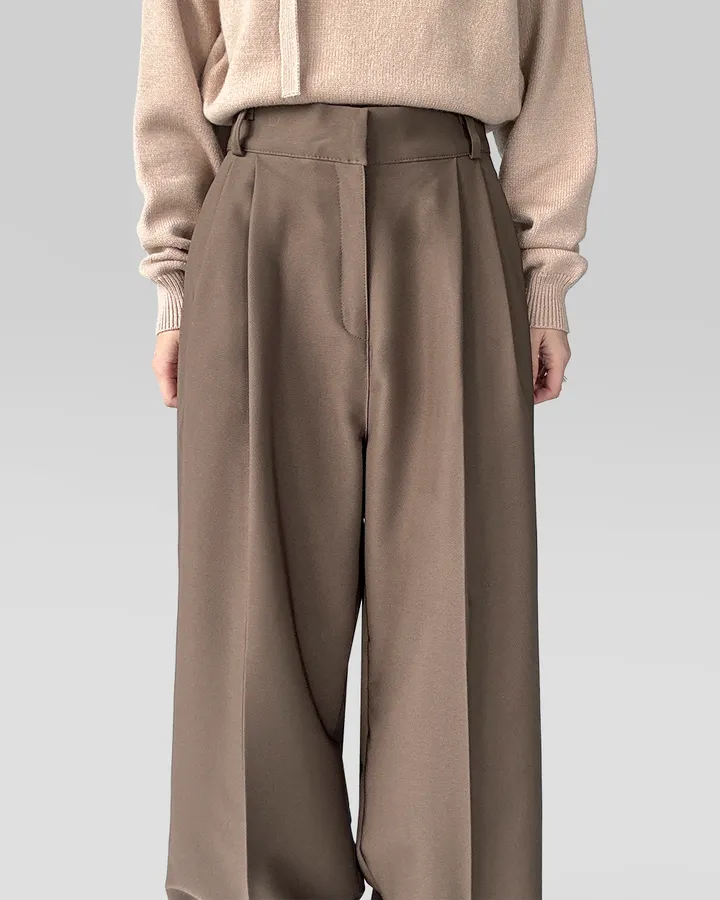 [~3XL/2기장] 르네상스 모더니즘 더블 핀턱 통 와이드 루즈핏 슬랙스 긴바지 롱팬츠 상세 이미지 52