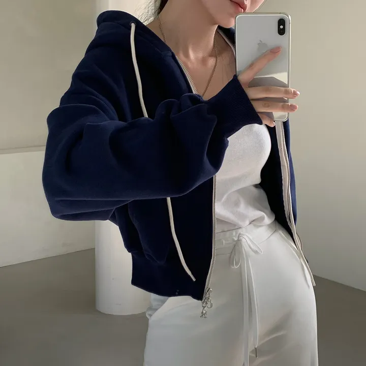 [완전인기✨/백염컬러 당일출고!] 자체제작 크치Made 꿈에 나온 핏, 투웨이 양기모 크롭 후드집업 ver 아우터 자켓 - zipup 상세 이미지 134