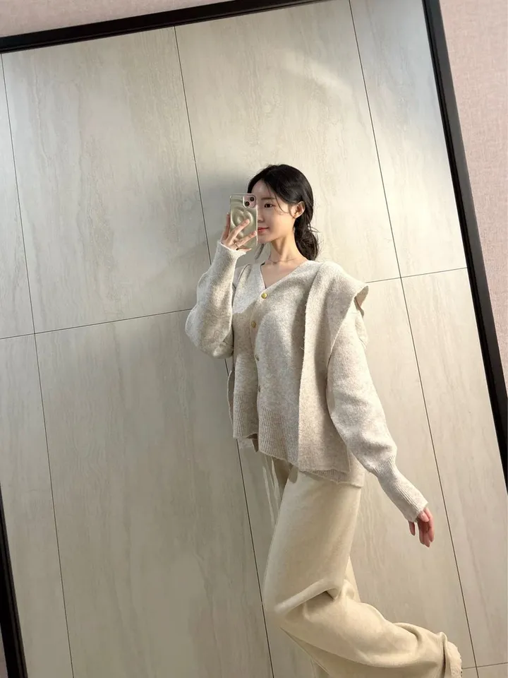 *숄 세트/강추! 여리 숄 니트 금장 가디건 *브이넥가디건, 숄가디건 상세 이미지 30