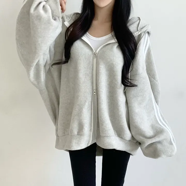 [보들후리스/넉넉핏] 보들 두줄 투웨이 후리스 후드집업 상세 이미지 10