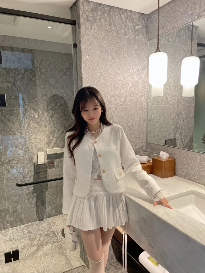 샤르망 노카라 트위드 골드 버튼 자켓 상세 이미지 9