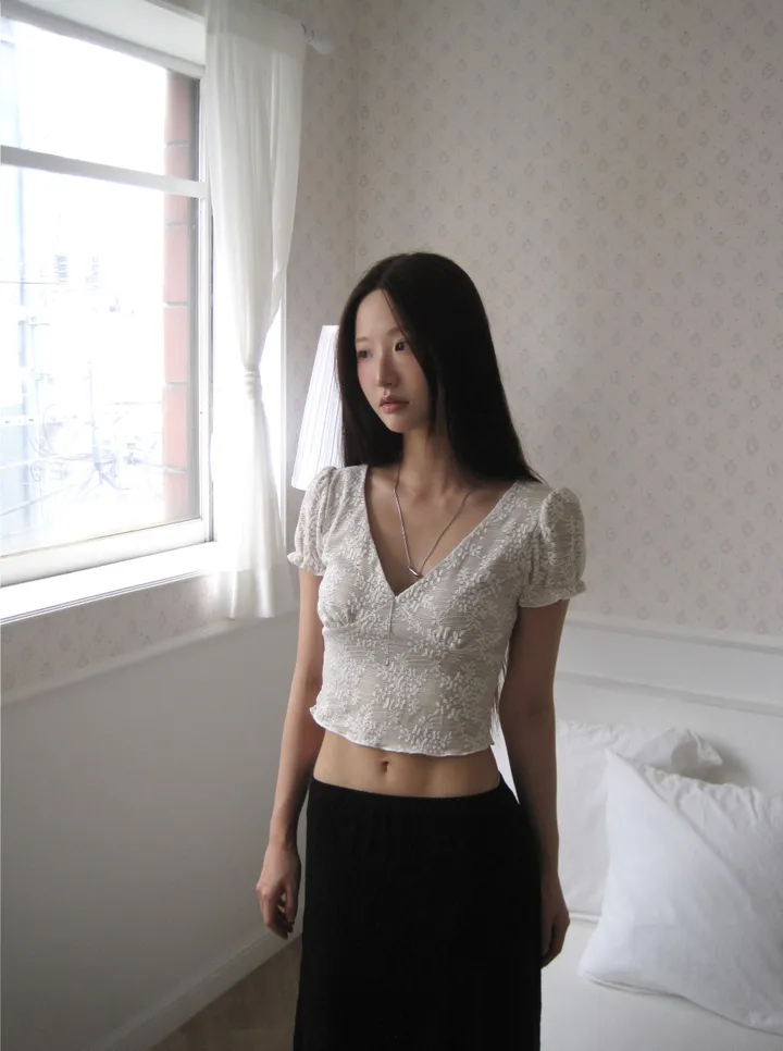 반팔 티셔츠 모델 착용 이미지-S1L36