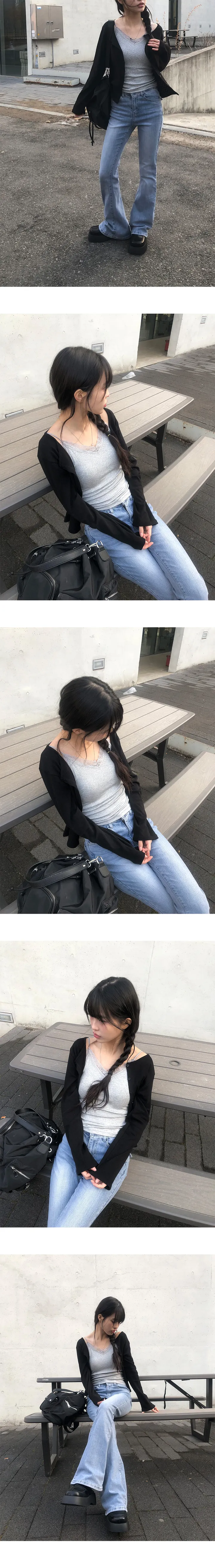 [코디추천] 쥬런 플라워 펀칭 가디건 (4color) 상세 이미지 9